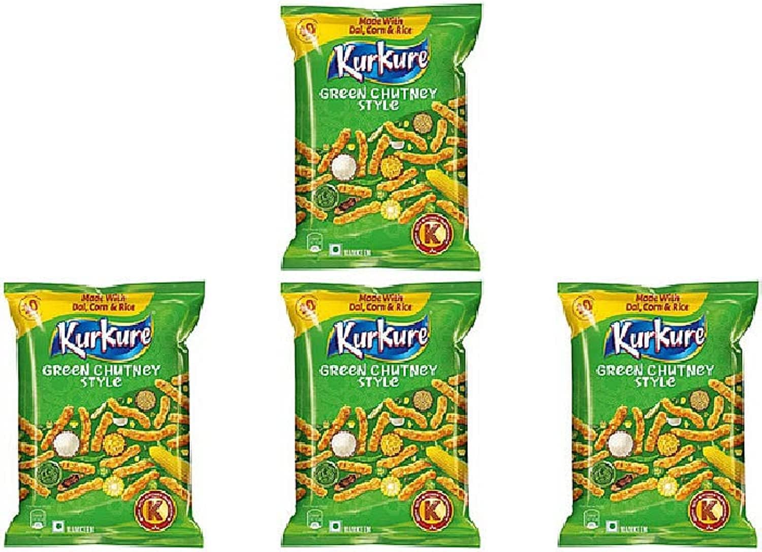 Pack Of 4 - Kurkure Green Chutney Style - 3.5 Oz