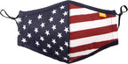 Spring Notion Reusable Washable USA American Flag Cotton Cloth Face Mask for Adults and Kids Red White Blue L