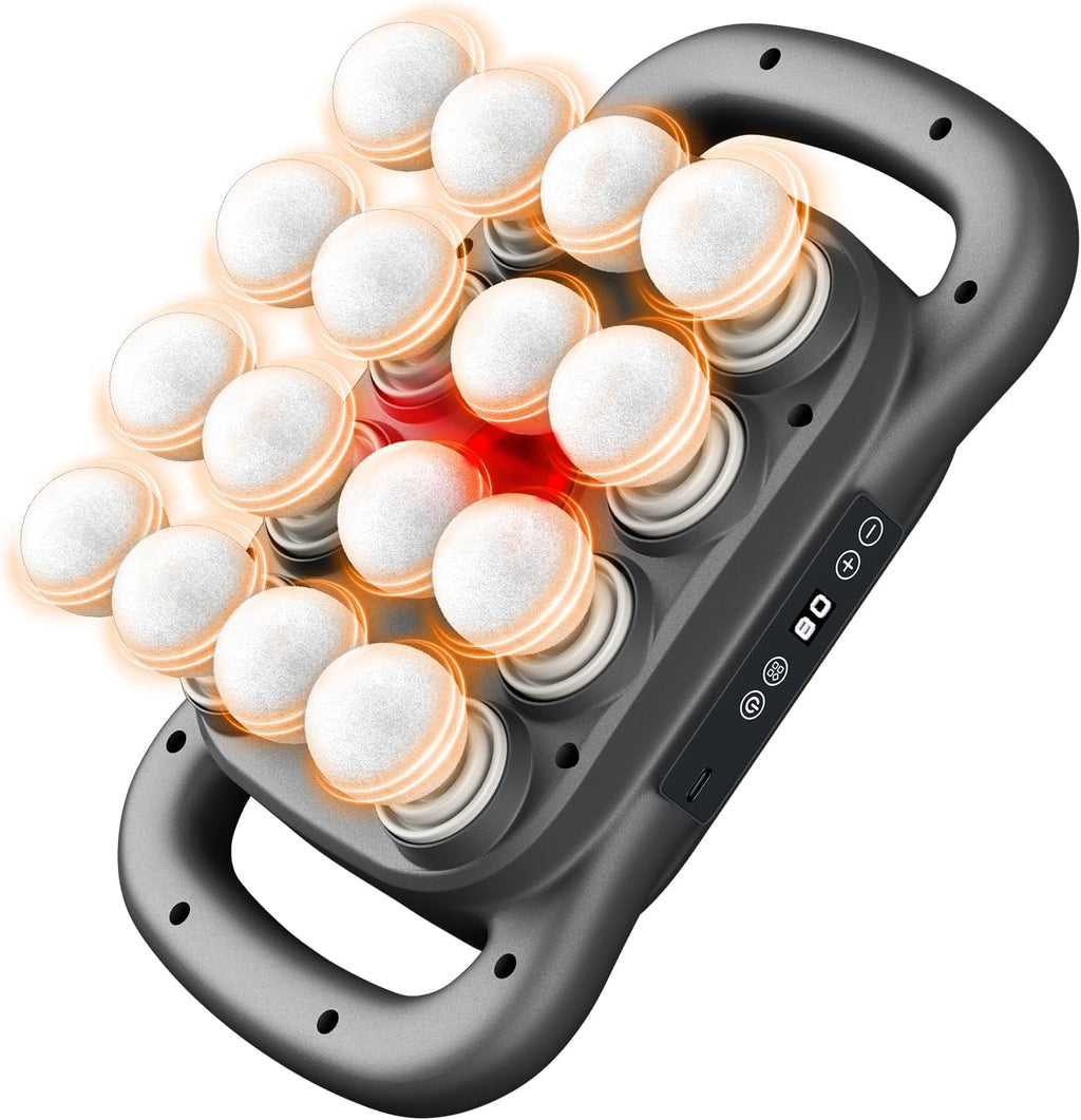 Massage Gun Deep Tissue with 16 Heads, 9 Modes & 9 Levels – Full Body Muscle Massager for Fascia, Electric Percussion Massager Gun for Muscles