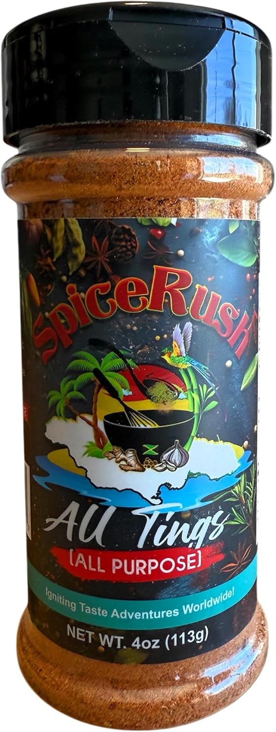 Jamaican All Purpose Seasoning – 4 oz | Island Spice All Purpose Blend | Authentic Spice Jamaica Reggae Style Seasoning Mix | Premium Herbs & Spices for Meat, Chicken, Vegetables & Soups