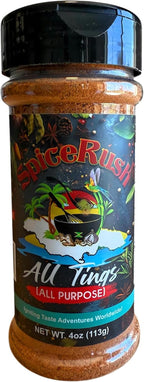 Jamaican All Purpose Seasoning – 4 oz | Island Spice All Purpose Blend | Authentic Spice Jamaica Reggae Style Seasoning Mix | Premium Herbs & Spices for Meat, Chicken, Vegetables & Soups