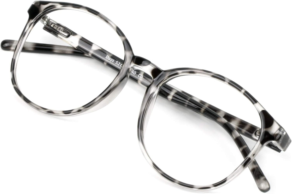 VisionGlobal Blue Light Blocking Glasses for Women Men, Oval Frame Computer Reading Glasses(Leopard,+2.00 Magnification)