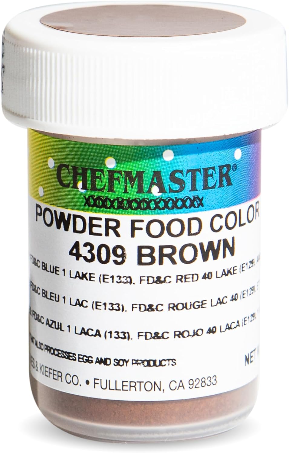 Chefmaster Brown Dry Powder Candy Color | Vibrant Shades | Chocolate, Macarons, Fondant | Decorating | Professional-Grade Dye | Easy-to-Use | Manufactured in USA | 3 grams