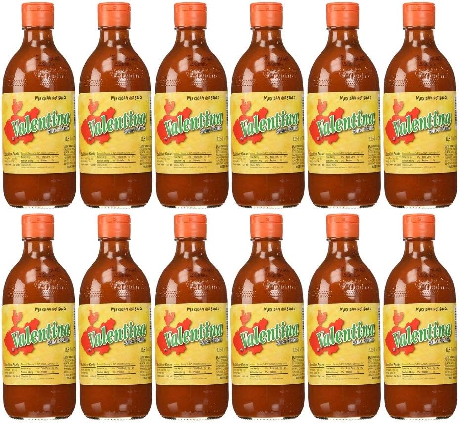 Valentina Salsa Picante Mexican Sauce (Hot Sauce, 12 oz 12 pack)