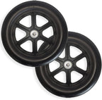 2PCS of 10 Inch Wheelchair Front Wheels Wheelchair Replacement Wheel Accessories 12 mm (1/2") Bearing Black Solid Tire