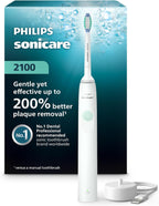 Philips Sonicare 2100 Series Electric Toothbrush - Sonic Toothbrush with Advanced Sonic Technology, Two Intensity Settings, Smartimer & Quadpacer, White, Model HX3661/04