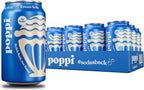 Poppi Prebiotic Soda, Sparkling Water & Fruit Juice, Cream Soda, 12 Oz, 12 Pack