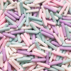 Oasis Supply Sweet Heaven Sprinkles – Edible Sugar Shapes for Valentine’s Day – Pastel Heart Cake, Cupcake & Cookie Decorations – Dreamy Romantic Baking Toppings for Desserts - Sweet Heaven Rod Mix