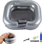 Inflatable Shampoo Basin, Portable Inflatable Hair Washing Basin, Shampoo Bowl with Neck Support and Drain Hose for The Elderly, Disabled, Pregnant Women, Injured People, Hair Wash Tub for Dreads