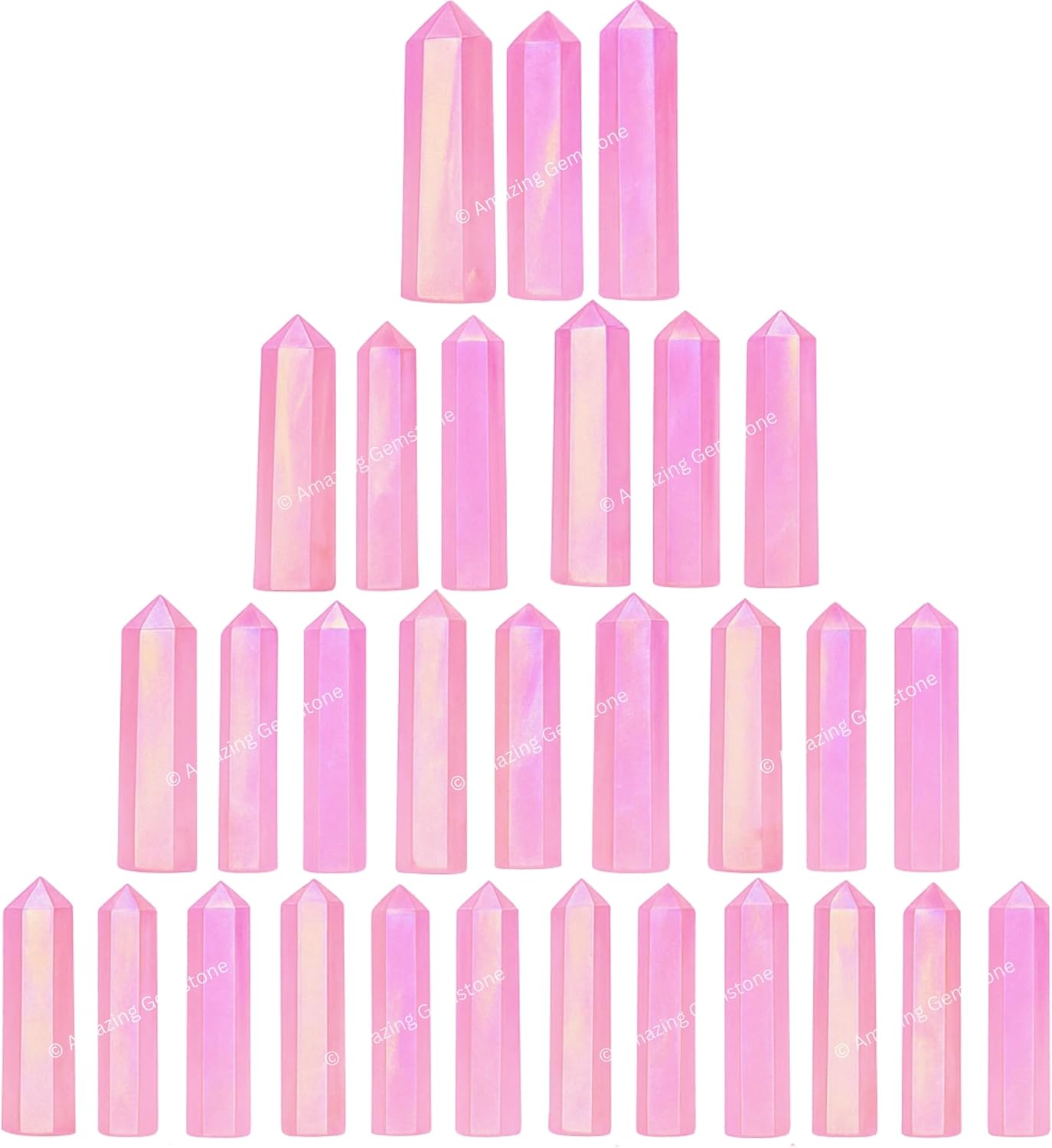 Amazing Gemstone Crystal Points Bulk Healing Crystals & Stones - Premium Single Terminated Healing Wand Point Bulk Crystals for Crafts, Crystal Grid, DIY Work