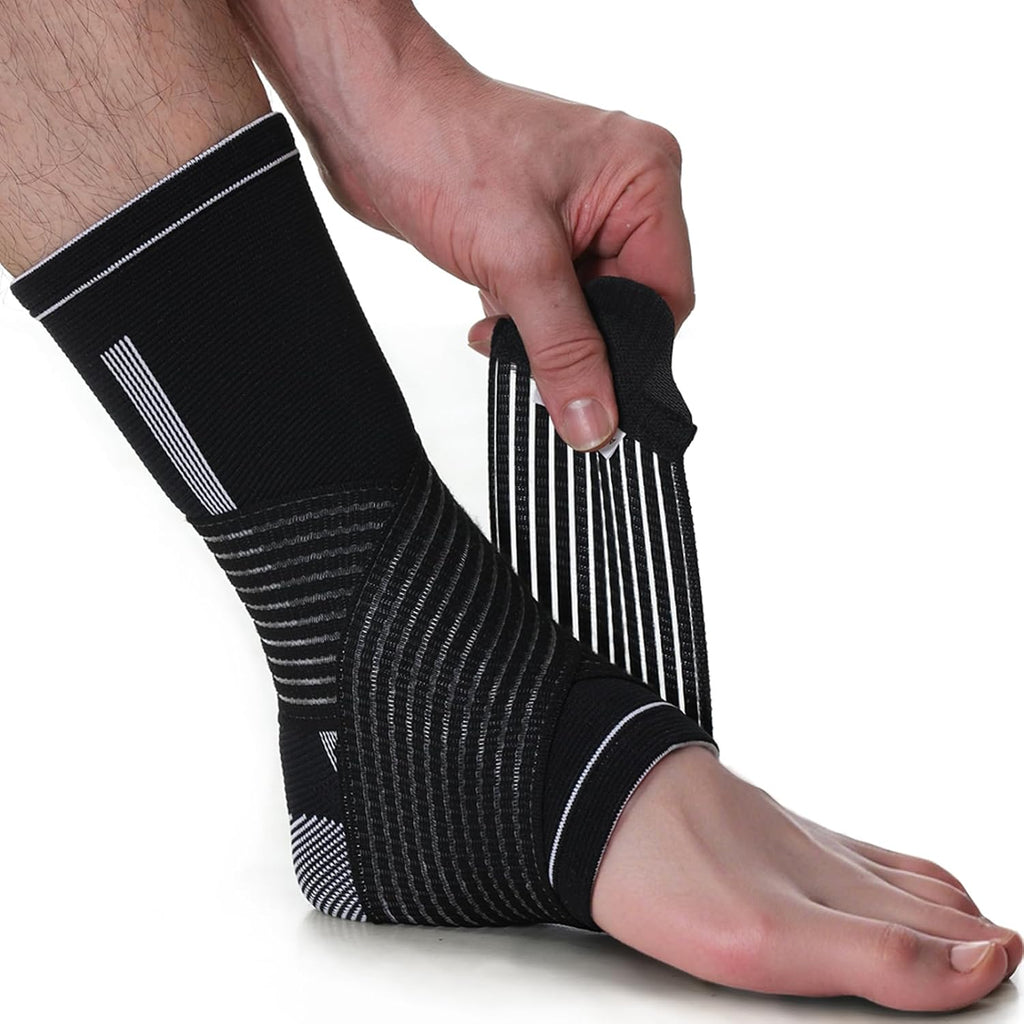 NeoTech Care Adjustable Ankle Support Brace (Black, Size L, 1 Unit)