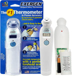 Exergen TAT-2000C Temporal Artery Thermometer – Temporal Thermometer for Kids, Newborns & Adults, Soft Glow Display, Silent Mode, 9V Battery Included