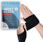 Dr. Arthritis Essentials Wrist Support, Wrist Wraps, Carpal Tunnel Wrist Brace for Night Support, Hand Brace & Wrist Guard for Left & Right Hand (Black 2 Pack)