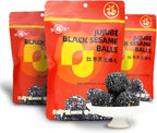 Organic Date Black Sesame Balls Snacks Pure Honey Handmade Date Black Sesame Pills Plant Protein Sources Vegan Jujube Snacks(3 Bag, Date)