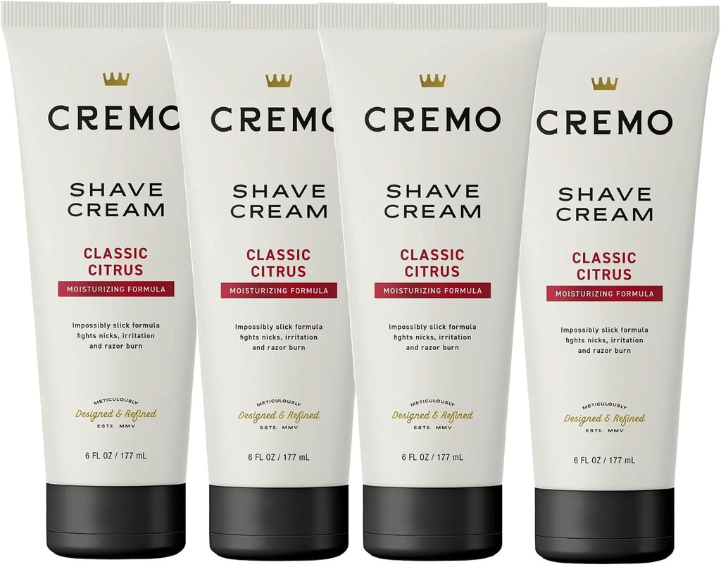 Cremo Original Shave Cream, Astonishingly Superior Shaving Cream for Men, 6 Fluid Ounce (4 Pack)