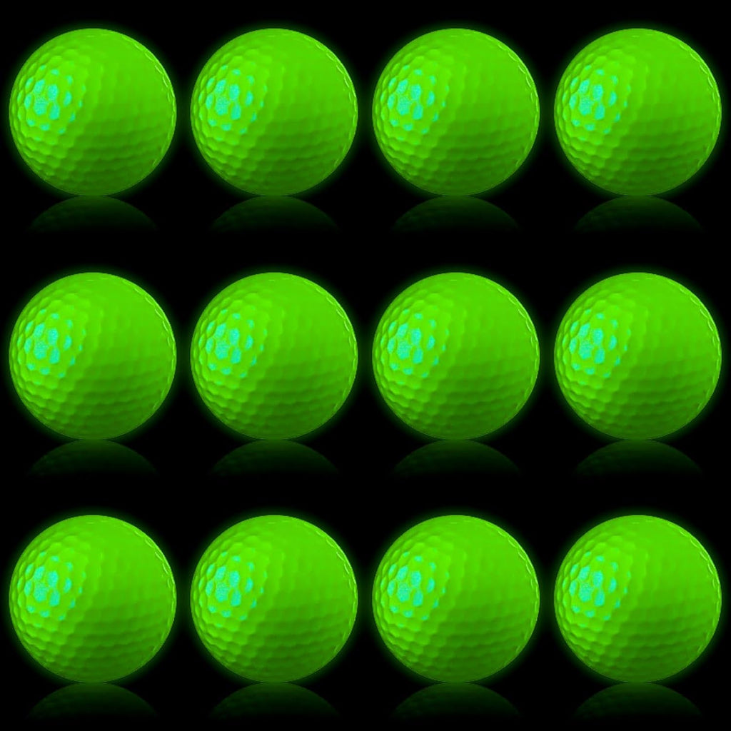 Deekin Glow in The Dark Golf Balls for Night Sports Fluorescent Night Glow Golf Balls Gift Novelty Light up LED Stocking Stuffers for Men Women