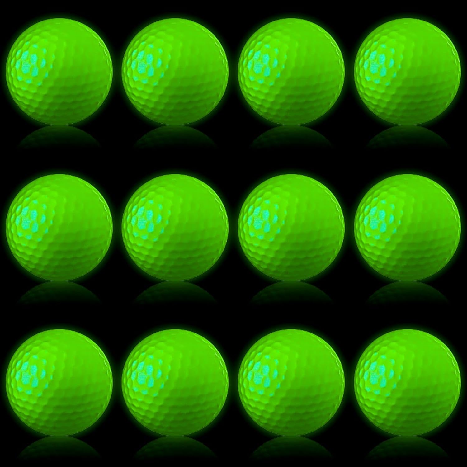 Deekin Glow in The Dark Golf Balls for Night Sports Fluorescent Night Glow Golf Balls Gift Novelty Light up LED Stocking Stuffers for Men Women