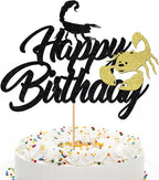 Scorpion Cake Toppers, Scorpion Happy Birthday Cake Toppers, Scorpio Themed Birthday Party Decorations