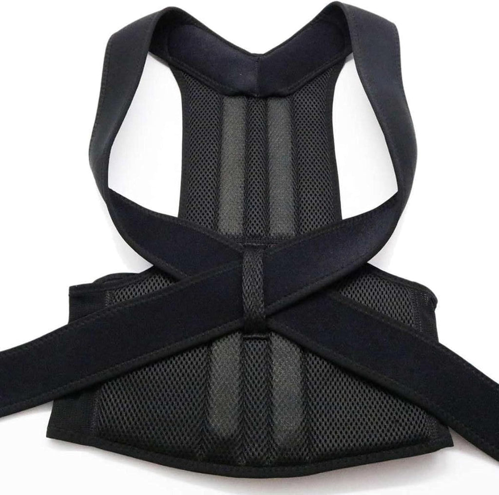Plus Size XS-5XL Posture Corrector Women Men Back Brace For Upper And Lower Back Pain Relief, Adjustable Scoliosis Hunchback Correction Belt Decompression Neck Shoulders(Black,4X-Large)