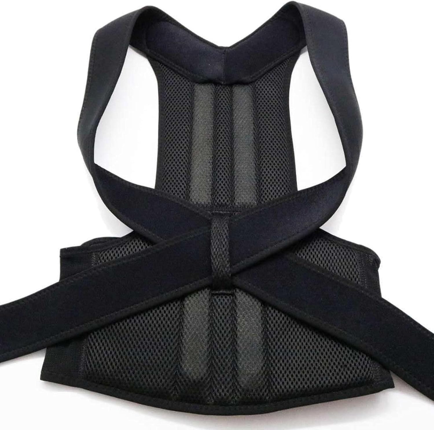 Plus Size XS-5XL Posture Corrector Women Men Back Brace For Upper And Lower Back Pain Relief, Adjustable Scoliosis Hunchback Correction Belt Decompression Neck Shoulders(Black,4X-Large)