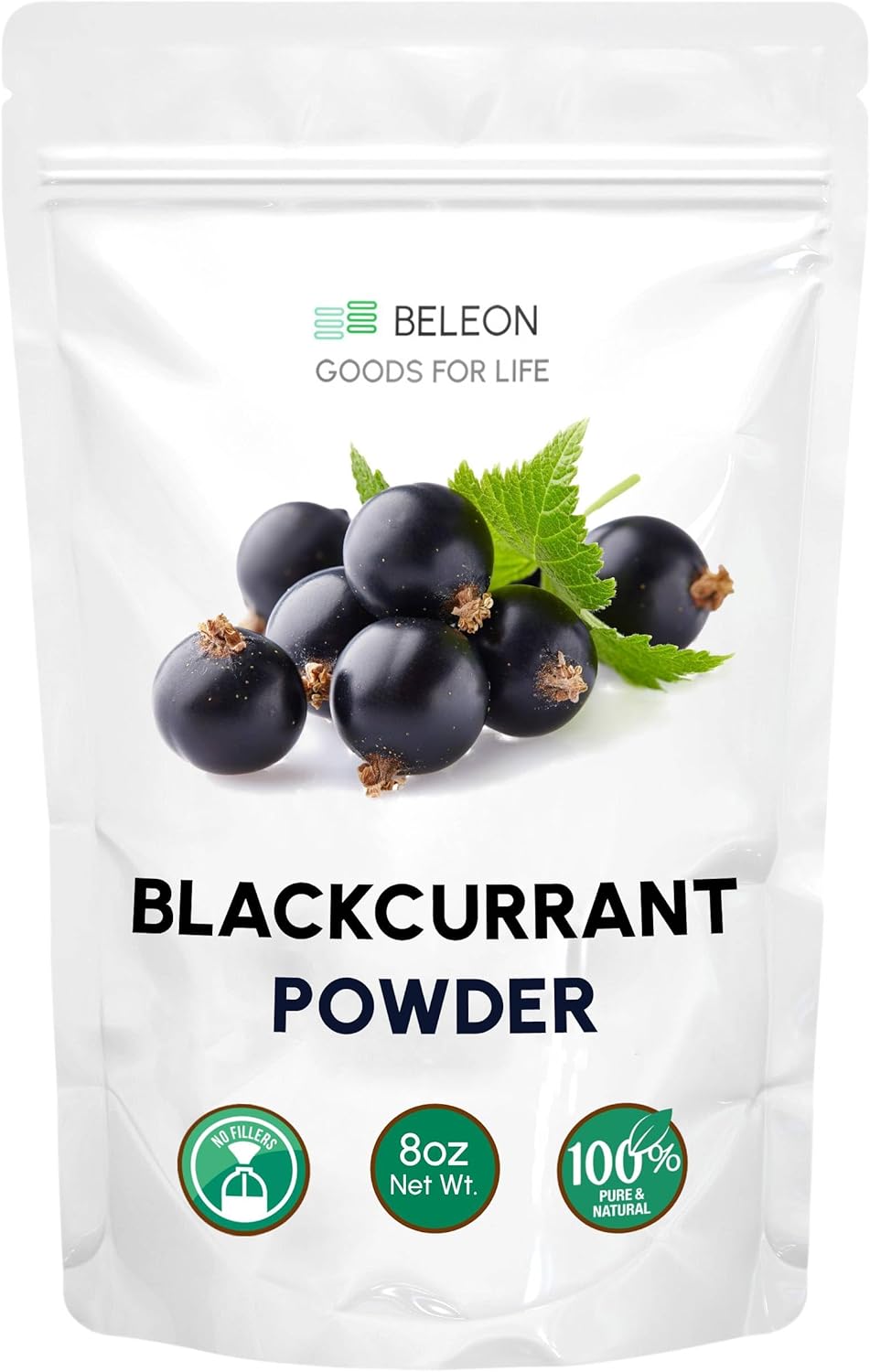 Blackcurrant Powder - Natural Powder for Baking, Flavoring, Smoothies and Sports Nutrition, 8 oz