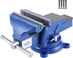 FATO FATO 5 Inch Light Duty Bench Vise – Ductile Iron Workbench Vise with 360° Swivel Base & Head, Anvil and Pipe Jaws, 4.92" Jaw Width 3.94" Opening, for Woodworking, Garage DIY
