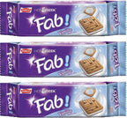 Parle Hide and Seek, Fab! Flavored Chocolate Chip Covered Cookies, Product of India, 3 Packs (Vanilla)