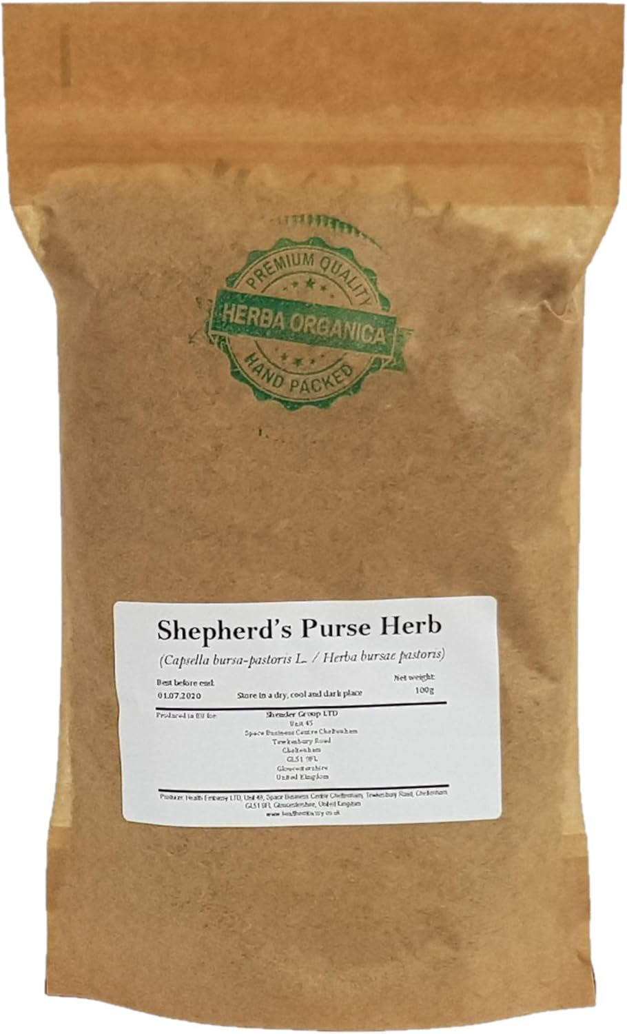 Herba Organica Shepherd's Purse Herb - Capsella Bursa-Pastoris L - Herbal Tea (100g)