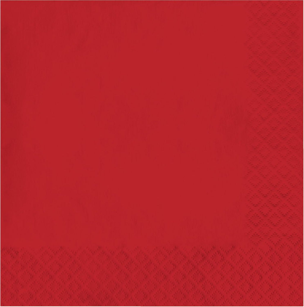 Creative Converting Touch of Color 2-Ply Paper Lunch Napkins, 50-Count, Classic Red