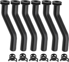 6-Pack Fuel Pump Vacuum Hose Kit, 596163 Rubber Vacuum Hose Compatible with Briggs & Stratton 596163 593998, Vacuum Hose 596163 for John Deere D140 E100 Riding Mower Maintenance and Smooth Run.