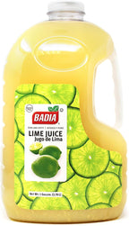 Badia Lime Juice 128 fl oz – Tangy Citrus Flavor from Real Limes, for Cooking, Cocktails, Dressings, Marinades & Beverages
