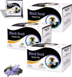 HERBOGANIC Black Seed Herbal Tea - Digestion Support and Immune Boost | Refreshing and Delicious Blend | Natural Ingredients | 60 Tea Bags