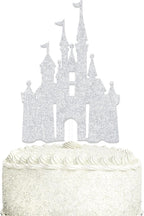 Castle Cake Topper - Princess Birthday Party Decorations - Princess Party Decorations Silver