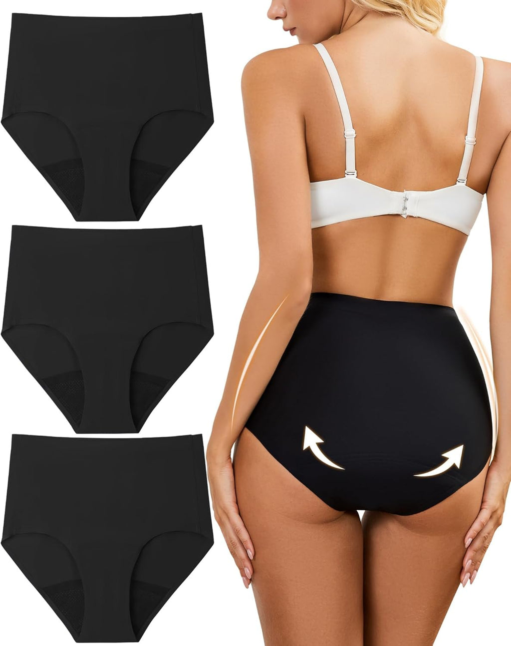 Period Underwear for Women High-Waist, Leakproof Reusable Panties for Heavy Flow & Bladder Leak Incontinence