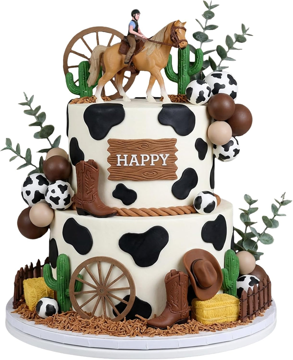 15Pcs Horse Cake Topper Horse Birthday Cake Decorations for Western Theme Party Supplies