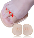 Toe Splint & Straightener, Adjustable Loops Hammer Toe Correctors Brace w/Slip-on Cushion Metatarsal Pads for Claw Curled & Crooked Toes - Support Guard for Pre Post Surgery (3 loops right)