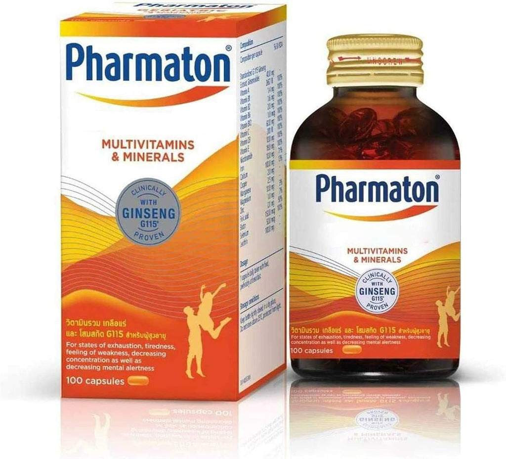 4 Set Pharmaton Ginseng Extract G115 (100 Capsules) Swiss Quality New Package Same Formula Clinical Proven.