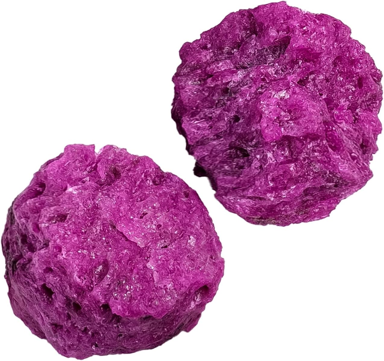Apengshi Red Corundum Raw Crystals 2PCS Natural Rough Rocks Healing Crystal and Stones DIY Raw Stones Meditation Fountain Garden Home Decor