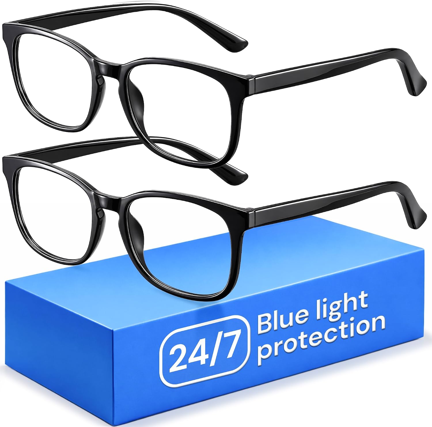 Gaoye Blue Light Blocking Glasses - Fashion Square Eyeglasses, Anti UV Ray Computer Gaming Glasses Blue Blockers for Women/Men