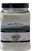 Alum Powder Granulated Food Grade 2 lbs. - by Medley Hills Farm in Reusable Container - Granulated Potassium Alum Powder - Made in The USA