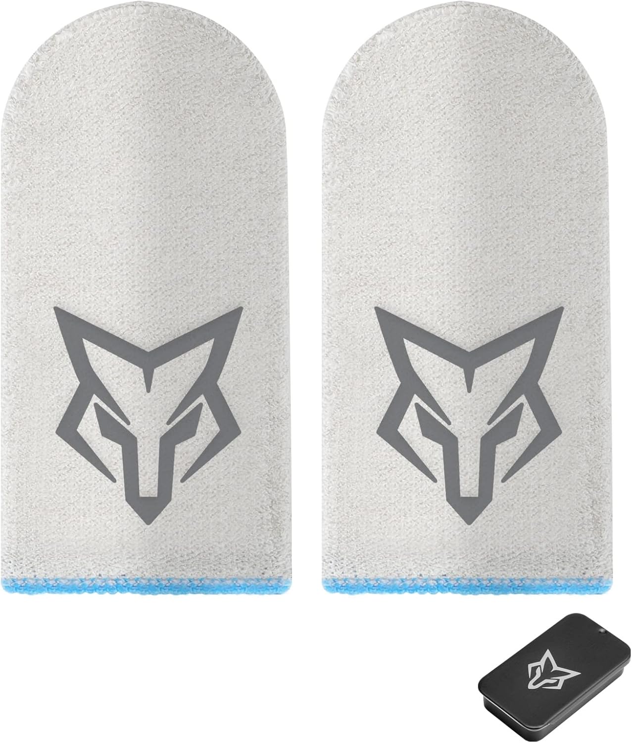 Mobile Phone Game Finger Sleeves [6pcs], Anti-Sweat Breathable,Gaming Sleeve,Thumbs Finger Gloves Cover Sleeve for League of Legend, PUBG, Rules of Survival, Knives Out (Gray [Glass-Silver Fiber])