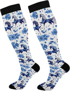 Kigai 1 Pair Compression Socks 20-30mmHg Knee High Women Socks Tube Athletic Stockings for Medical Nurse Winter Travel