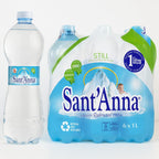 Sant'Anna Still Mineral Water, 33.8 Fl Oz (6-Pack) | Pure Italian Alps Mountain-Fresh Drinking Water | Natural Functional Drink | Sodium-Free Mineral in BPA-Free Bottles