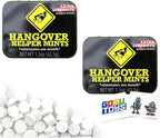 Hangover Helper Mints Fun Party Gag Tin (2 pack) Extra Strength Peppermints Candy Gift Stuffer with 2 GosuToys Stickers