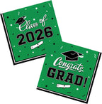 Gatherfun Graduation Party Disposable Napkins Paper Napkins for College High School Graduation 3-Ply 50 Pack Green