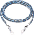 Glasses Chain for Women Eye Glasses Holders Around Neck Crystal Beaded Eyeglasses Strap Eyeglass Chain for Women