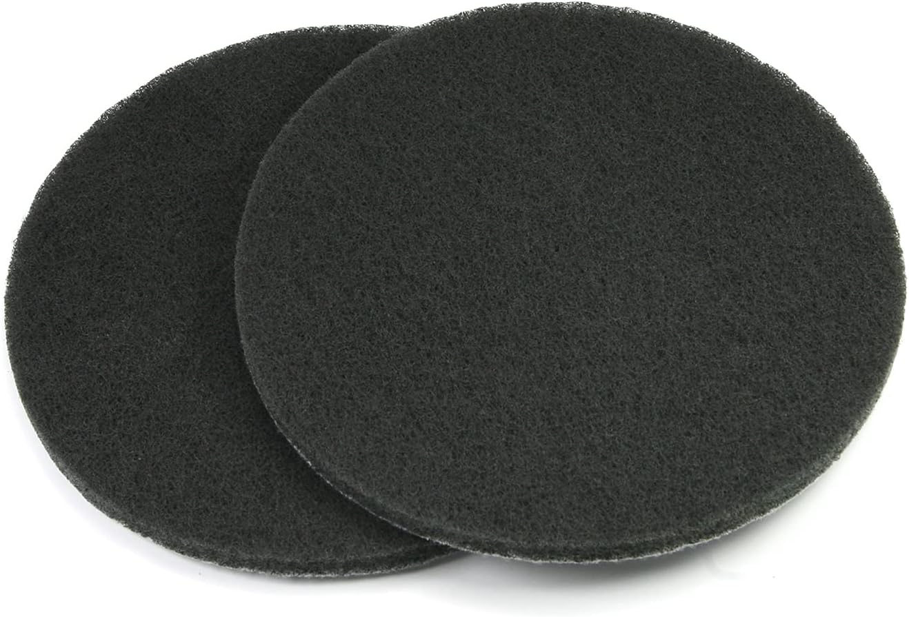 Auniwaig 7 Inch 1200-Grit Scrubber Scouring Pads Drill Power Brush Scuffing Disc Hoop and Loop Surface Conditioning Disc for Bathroom & KitchenTile Cleaning Gray 2Pcs