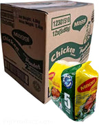 Instant 2 Minute Maggi Noodles - Chicken Saveur Poulet Flavor with Seasonings (Case Pack of 12 x / 5 x 80g) To Boost The Goodness in Your Bowl ... So Delicious Meal in Minutes HALAL