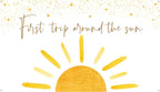 OSNIE Boho First Trip Around The Sun First Birthday Photography Backdrop Banner Muted Sunrise Wall Hanging Decor Sun Theme 1st Birthday Party Photo Background Decoration Supplies for Boys Girls