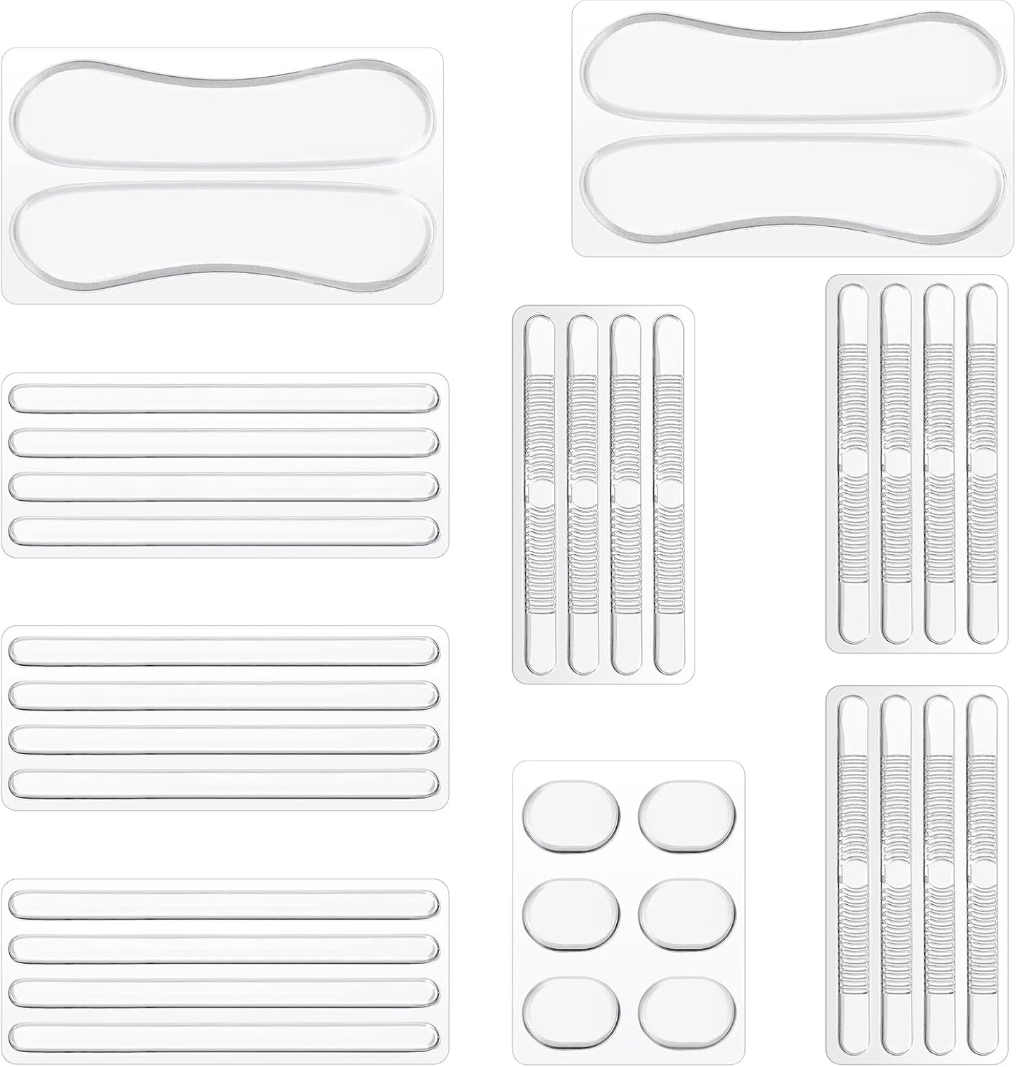 34 Pcs High Cushion Inserts, Sling Shoe Grip for Sandals & Backs, Women's Strap Cushion Inserts, Silicone Thin Heel Straps for High Heels & More
